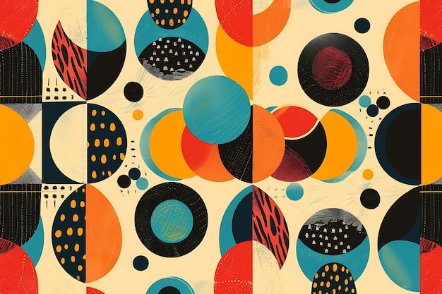 Retro Funk Funky Geometric Pattern Design