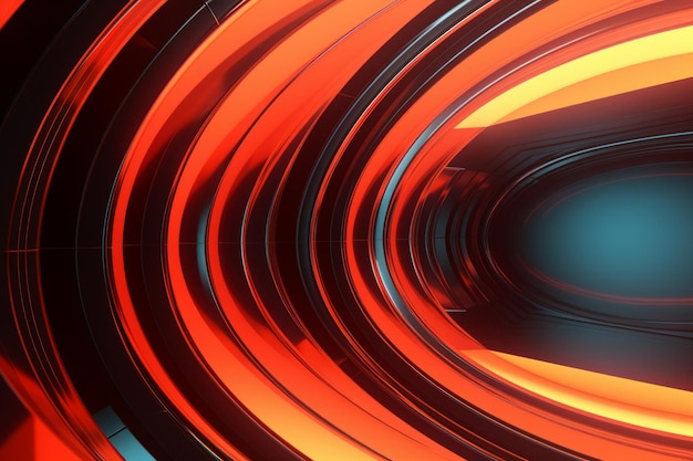 Retro Futuristic 3D Abstract Background