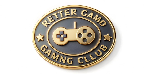 Retro gaming club badge