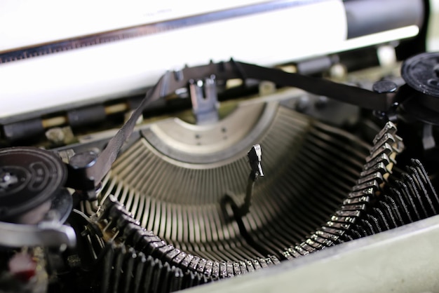 Retro gray typewriter letter