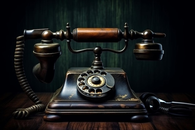 Retro landline or telephone isolated