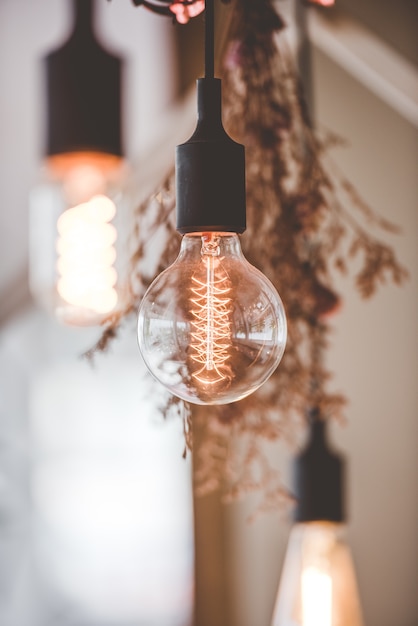 Retro luxury light bulb decor