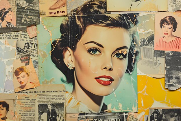 Retro Magazine People Collage