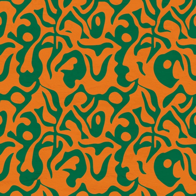 Retro Organic Shapes Abstract Pattern