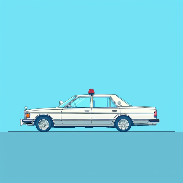 A retro patrol car illustration