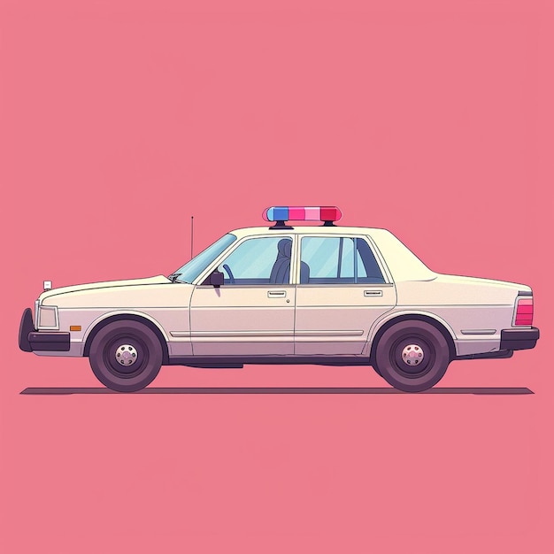 A retro patrol car illustration