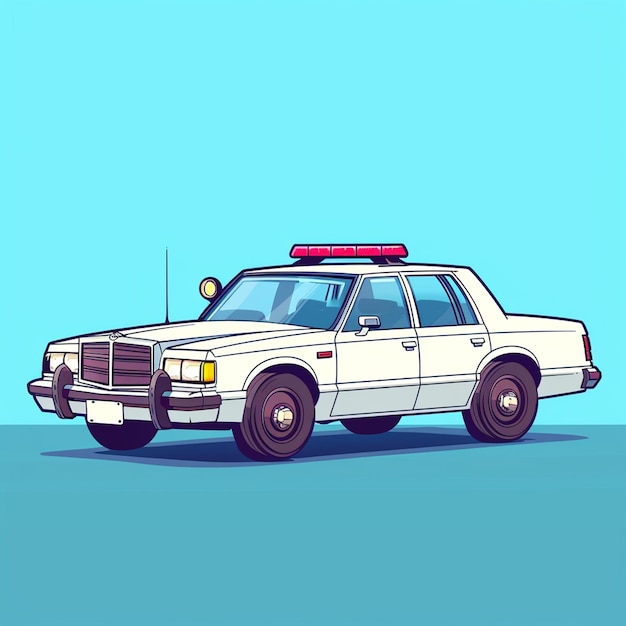 A retro patrol car illustration