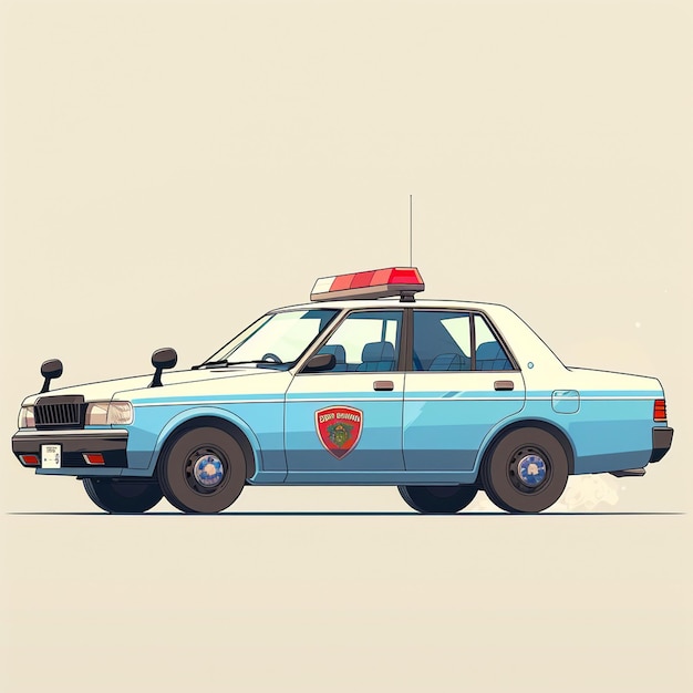 A retro patrol car illustration