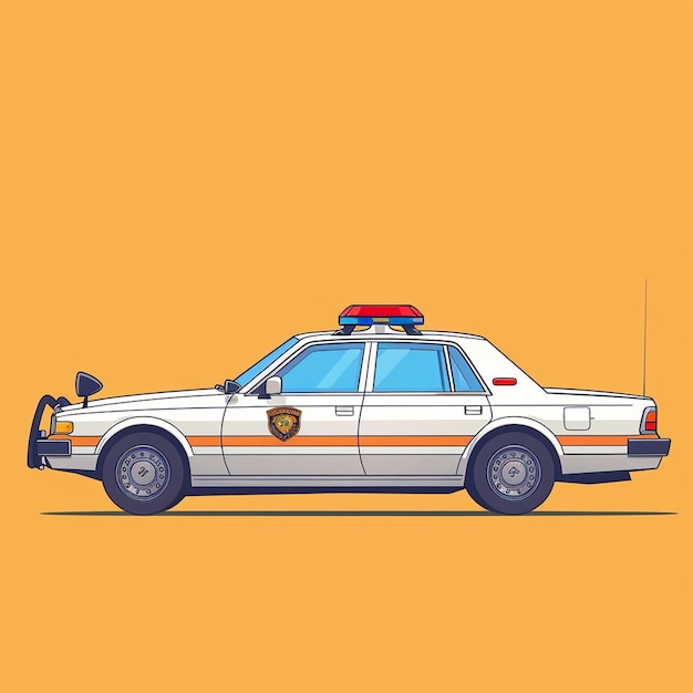 A retro patrol car illustration