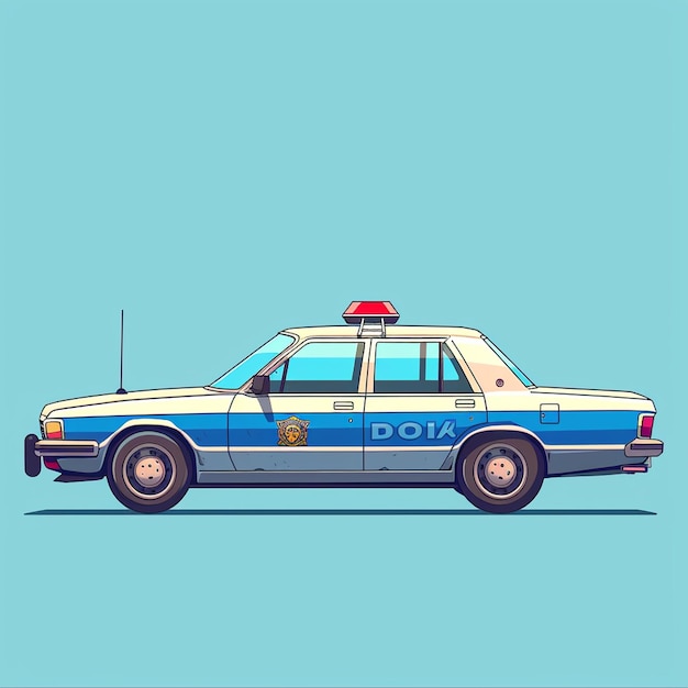 A retro patrol car illustration