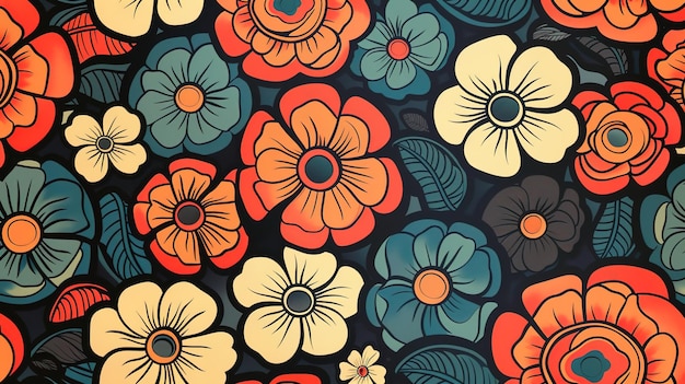 Photo retro pattern wallpaper