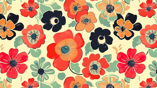 Photo retro pattern wallpaper