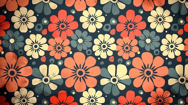 Photo retro pattern wallpaper