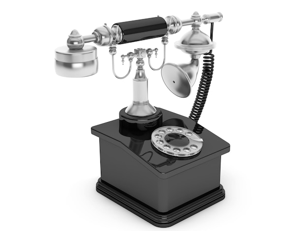 Retro Phone. Vintage Telephone on a white background