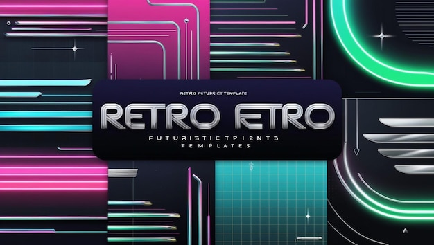 Retro Retro A Captivating NeonInfused Futuristic Landscape