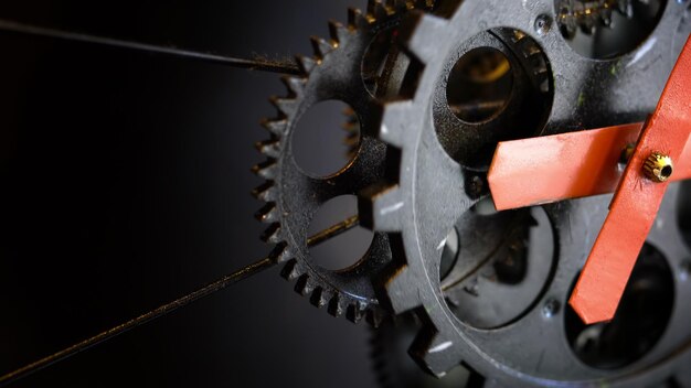 Retro Rusty Mechanic Clock Gears Industrial Vintage Technology Project