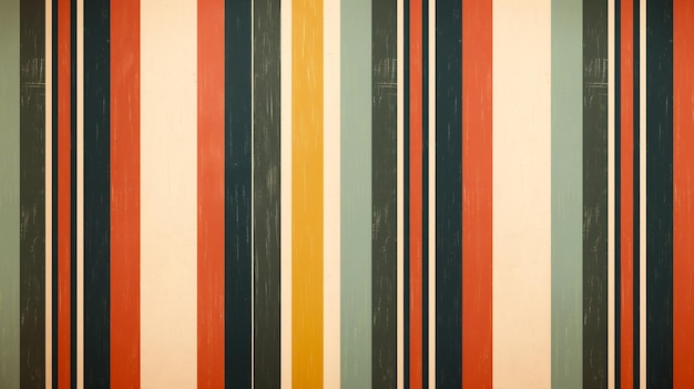 Photo retro stripes in muted greens oranges and creams create a nostalgic vintage feel