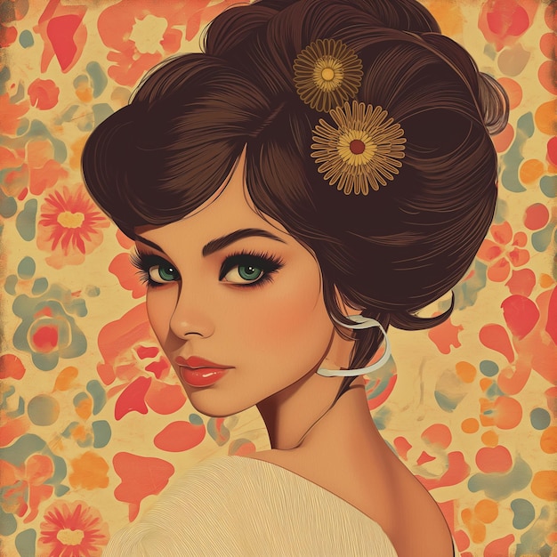 Retro vintage girl