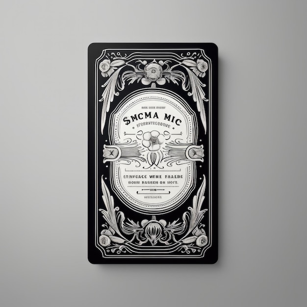 retro vintage label mock up