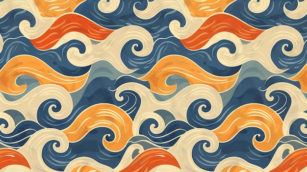 Photo retro waves seamless pattern wallpaper ar 169 v 6 job id 4822e97017b346fbb41fd192e7dac98e