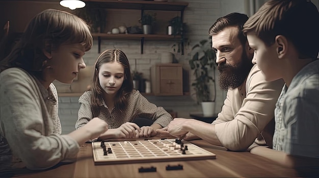 A retrothemed game night is the perfect way for families to disconnect from technology and reconnect with each other Generated by AI