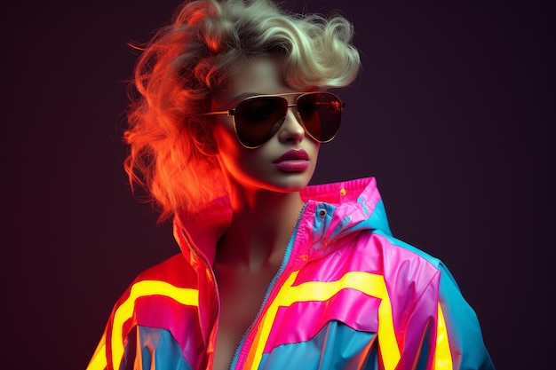 Retrowave fashion clothing Generate Ai