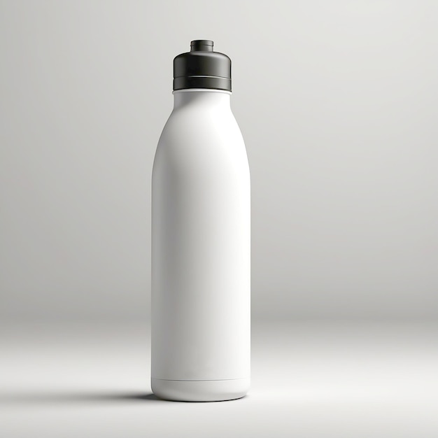 Reusable water bottle standing upright mockup base image