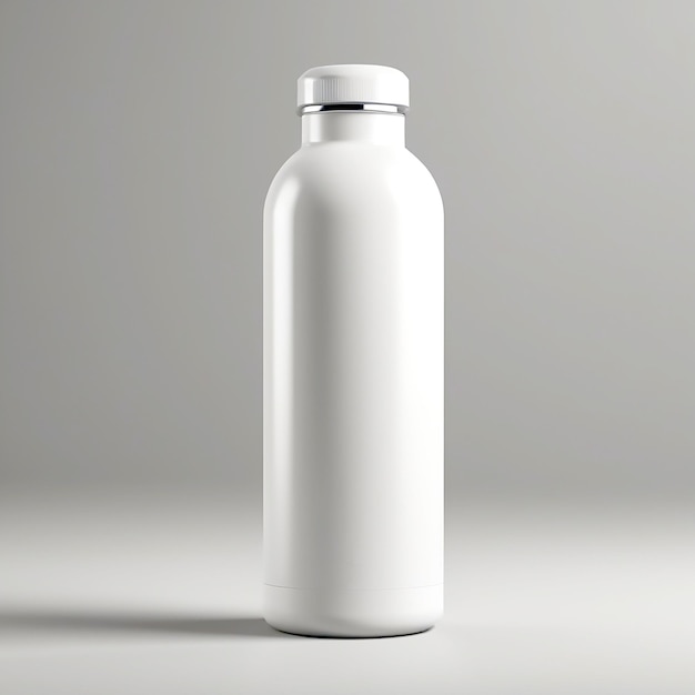 Reusable water bottle standing upright mockup base image