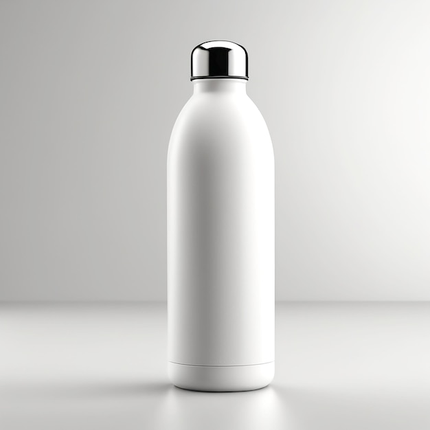 Reusable water bottle standing upright mockup base image