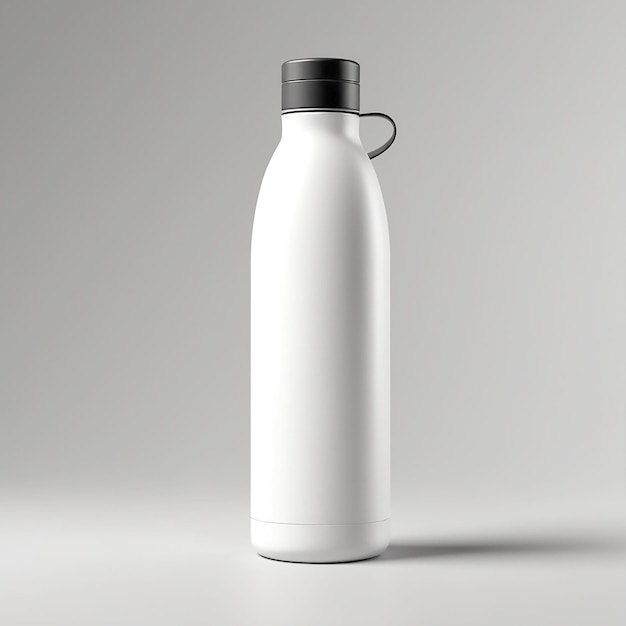 Reusable water bottle standing upright mockup base image