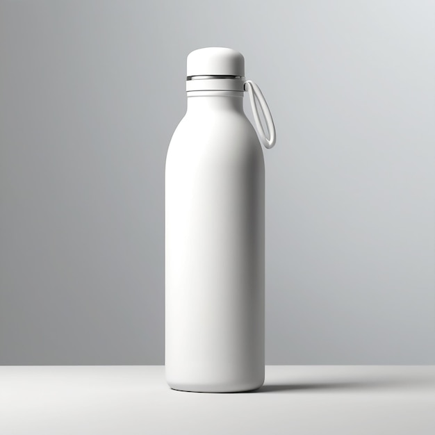 Reusable water bottle standing upright mockup base image