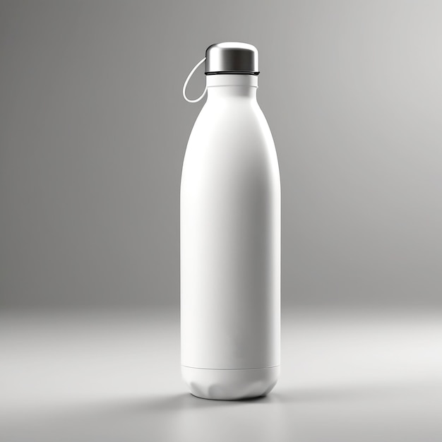 Reusable water bottle standing upright mockup base image