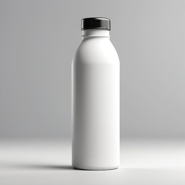 Reusable water bottle standing upright mockup base image