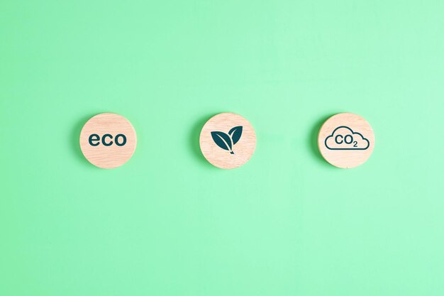 Photo reuse and recycle icon symbol of environment zero carbon footprint high quality photo