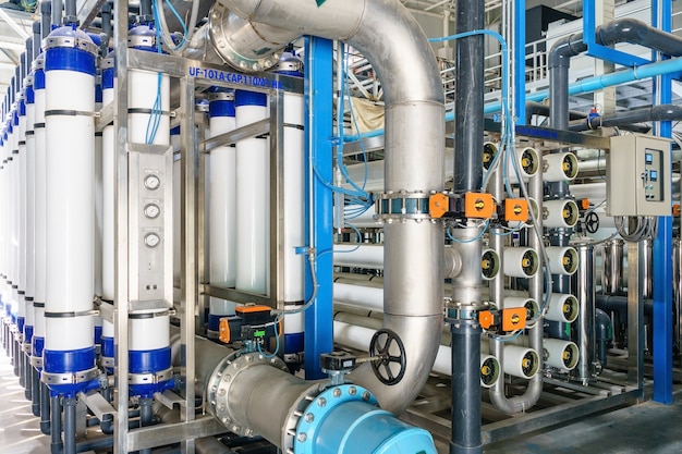 Reverse osmosis system for water drinking plant.