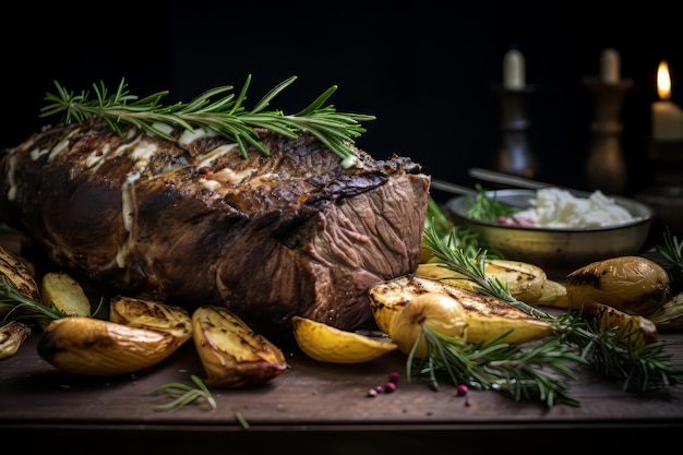 Reverse Sear RibEye Roast With Fennel and Ros