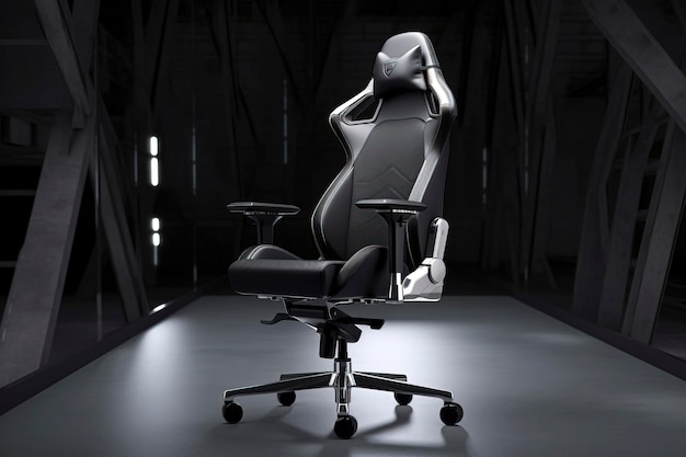 Revolutionize Your Gaming Setup: Upgrade to Our High-Tech and Stylish Futuristic Gaming Chair created with Generative AI technology