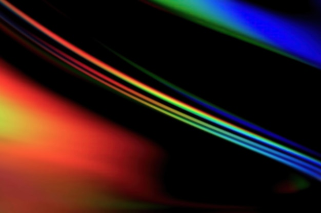 RGB crystal prism light dispersion on black background