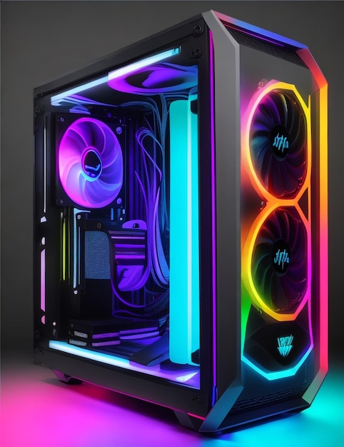 RGB Gaming pc Ai Generated