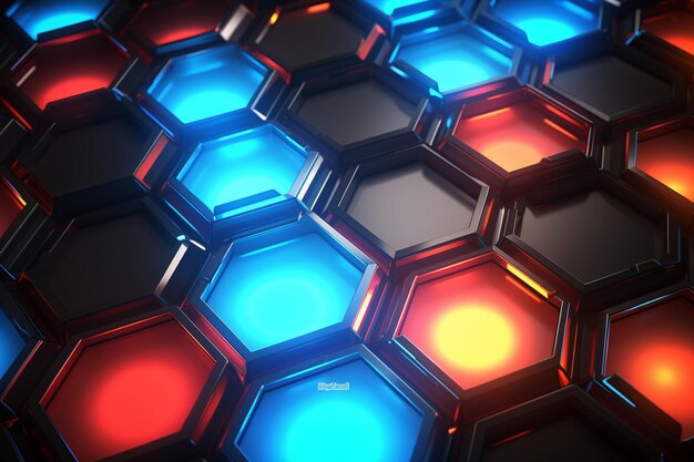 Rgb hexagonal background