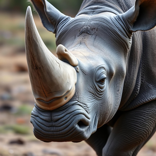 a rhino with a horn on its head is shown