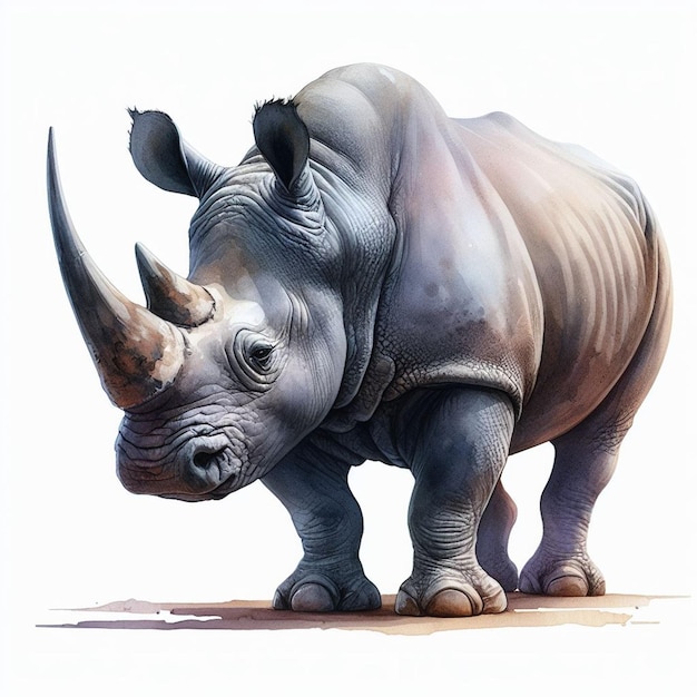 a rhinoceros is shown in a picture with a rhino on it