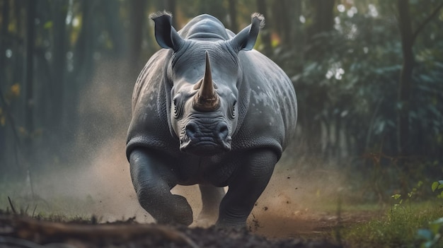 Rhinoceros Running In Ultra Hd Cinematic Quality With Canon Eos