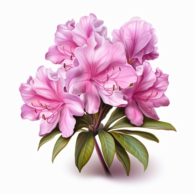 Rhododendron isolated on white background