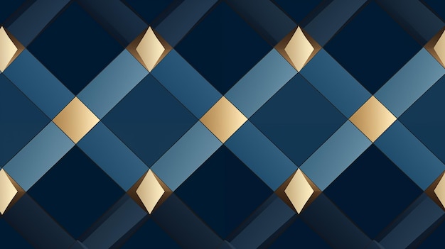 Photo rhombuses gold and blue metallic shapes abstract image texture pattern background wallpaper