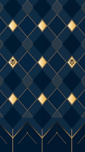 Photo rhombuses gold and blue metallic shapes abstract image texture pattern background wallpaper