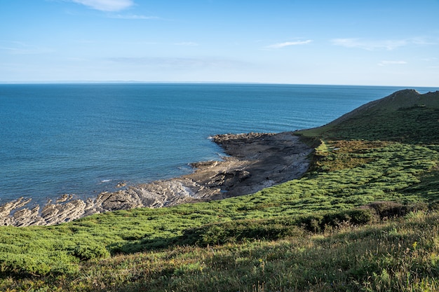 Rhossili Bay on the Welsh Coastal path, South Wales