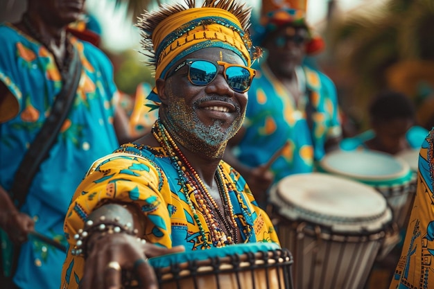 Rhythmic beats of Carnival drums ar generative ai