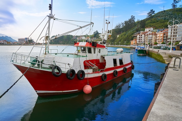 Ribadesella port in Asturias Sella river Spain