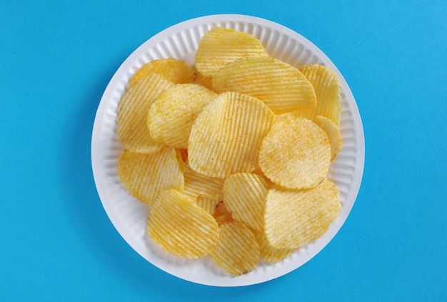 Ribbed potato chips